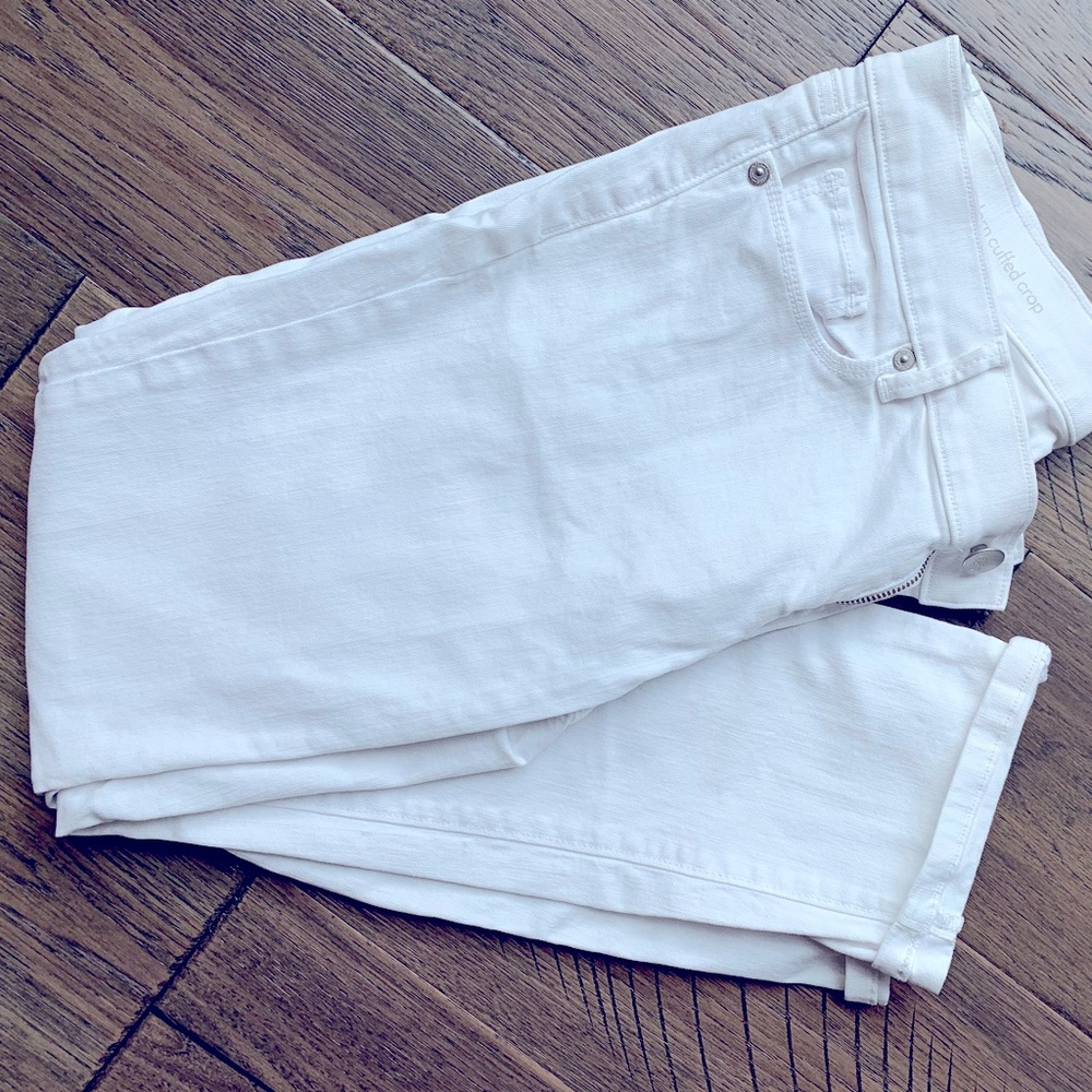 Loft White Crop Jeans